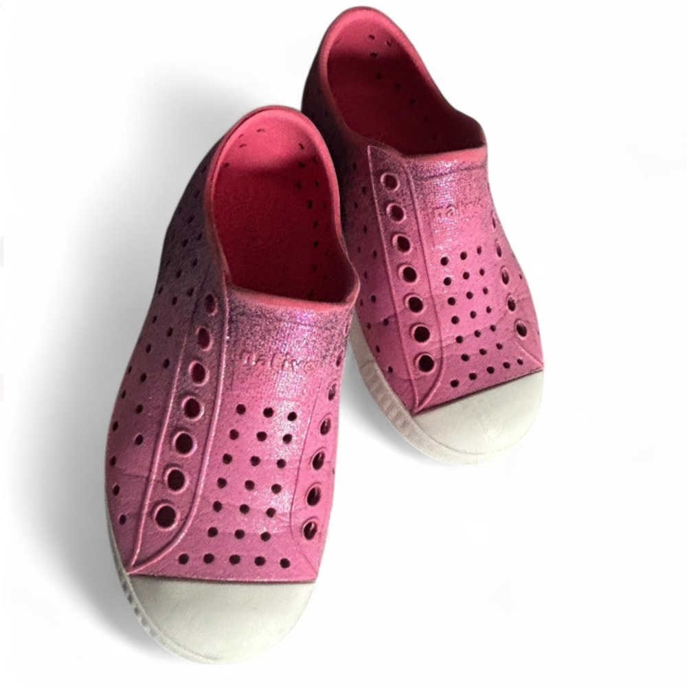 Native Jefferson Slip On  Shoes Pink  purple sparkly Size 10